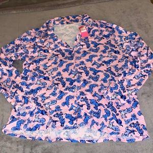 Lilly Pulitzer ruff night pajama top NWT